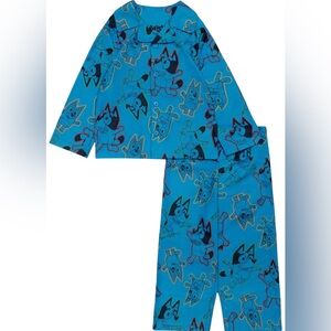 Bluey Button Up Long Sleeve Pajama Set